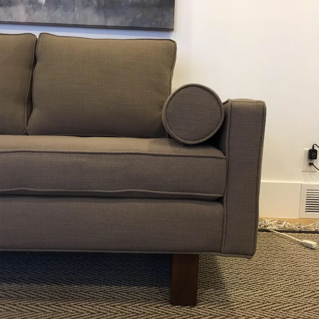 A close view of furniture upholstery
