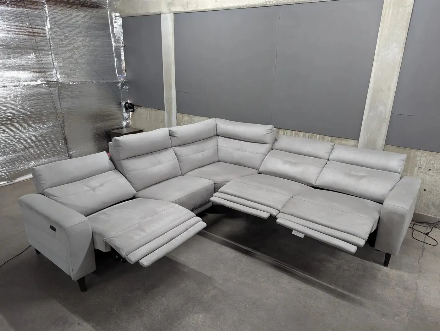 Gray Modular Sectional w/ Power Recliners, view 8