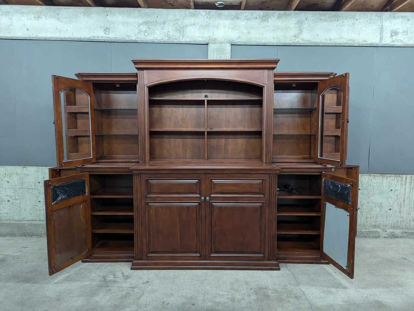Solid Wood Entertainment Center w/ Hidden TV Lift, view 2