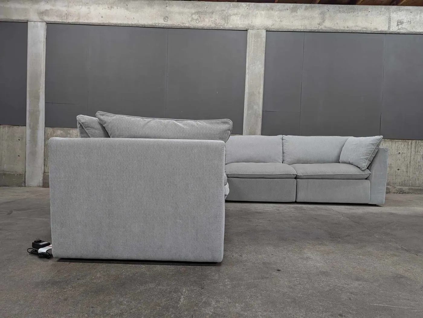 Light Gray Modular Sectional w/ Power Footrests, view 3