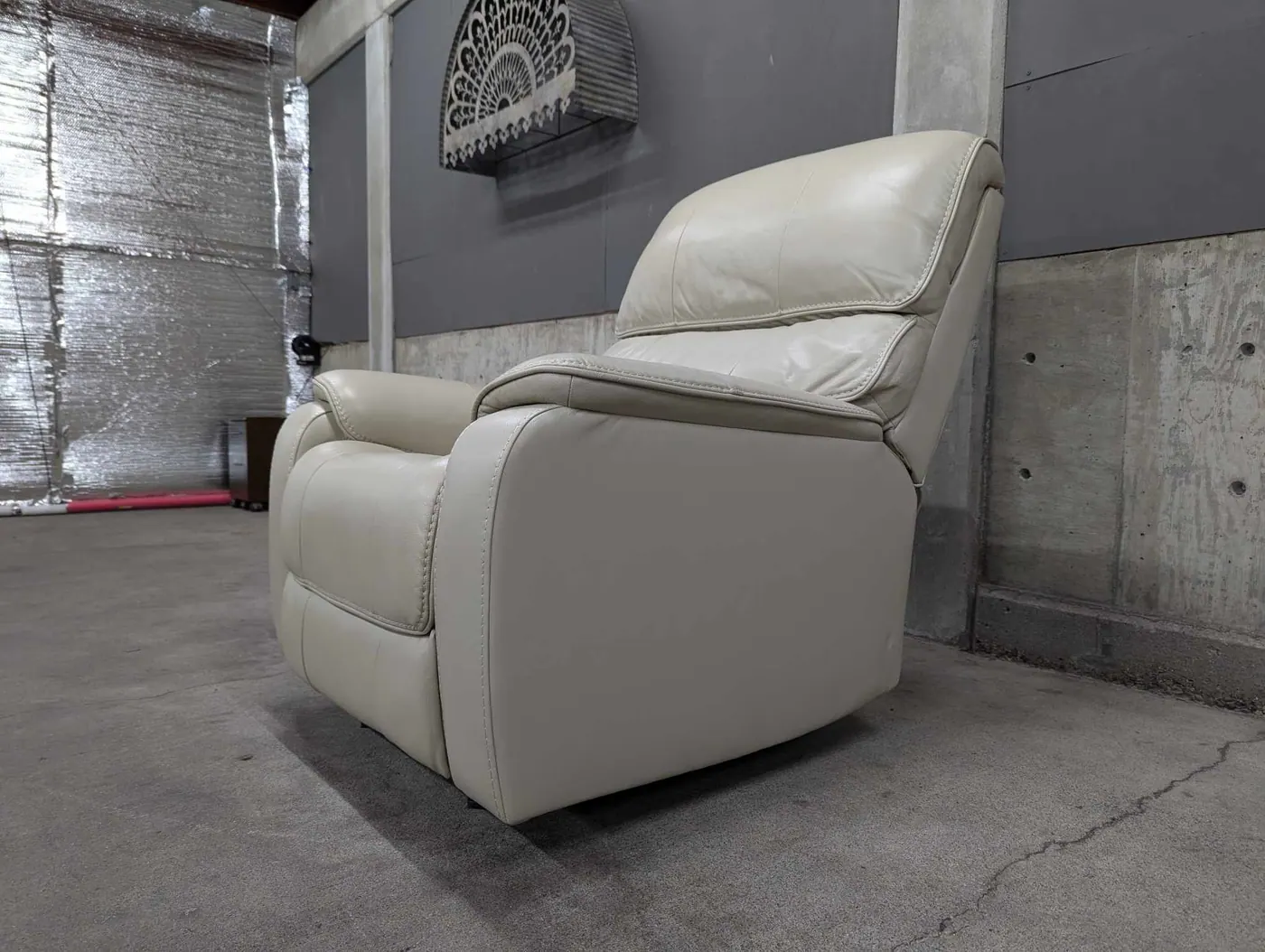 Top Grain Leather Power Recliner w/ Power Headrest, view 3