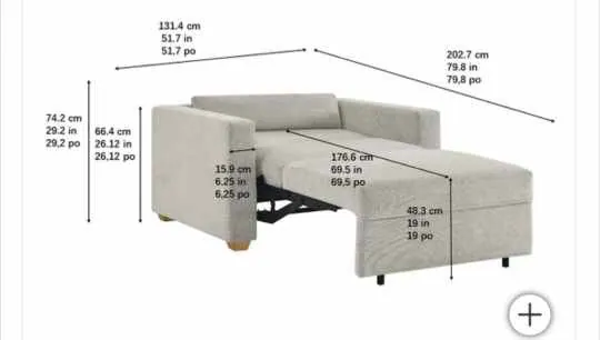Thomasville Convertible twin size Sleeper chair, view 10