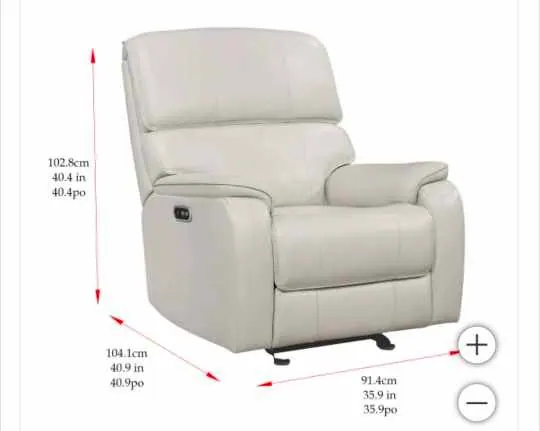 Top Grain Leather Power Recliner w/ Power Headrest, view 8