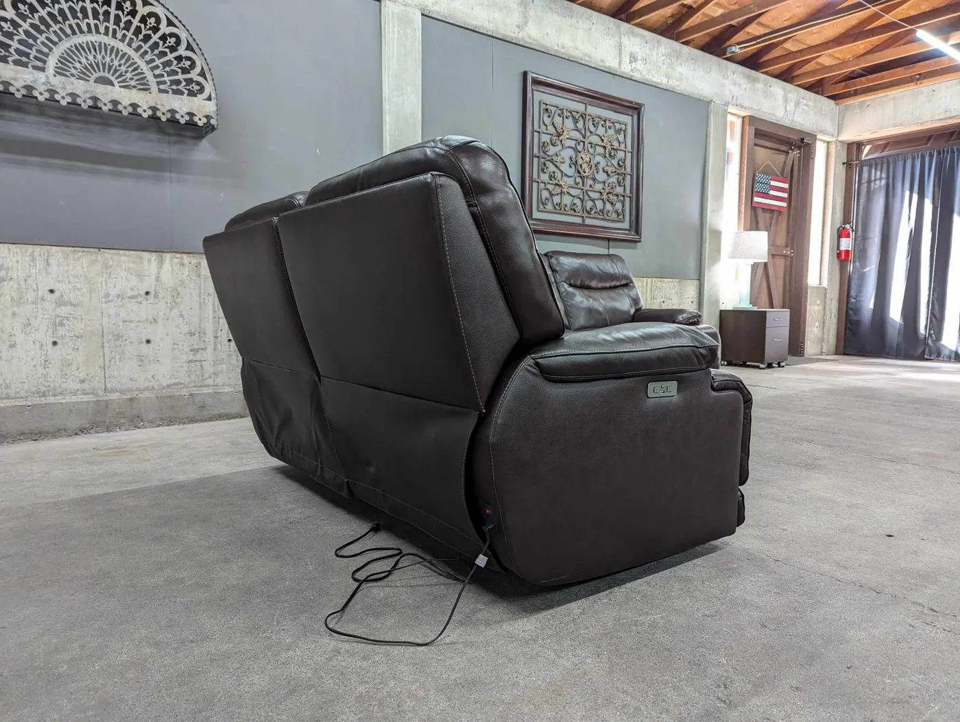 Top Grain Leather Power Reclining Sofa set, view 5