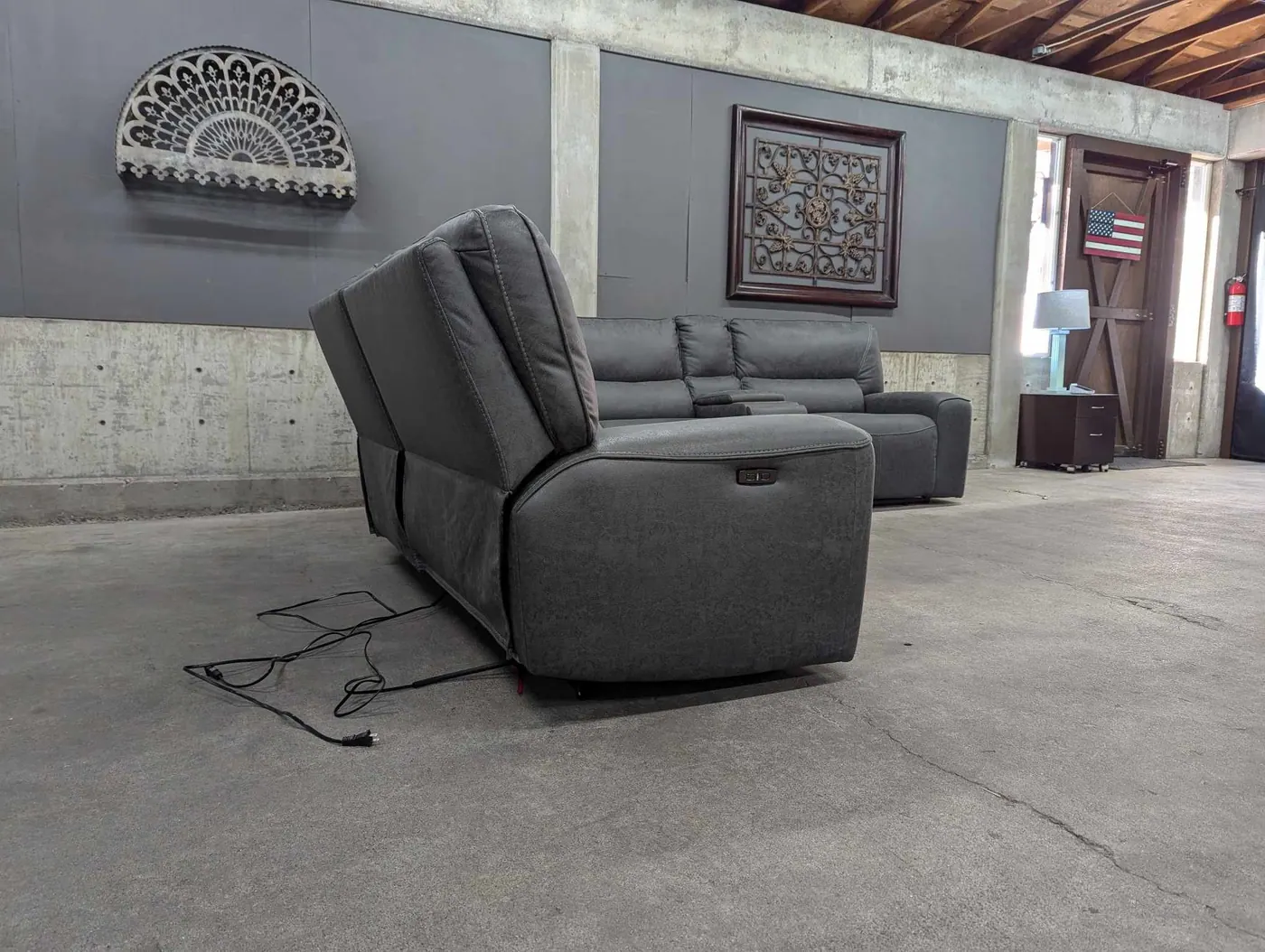 Gray Sweeney 6-Piece Sectional w/ Power Recliners & Headrests, view 5