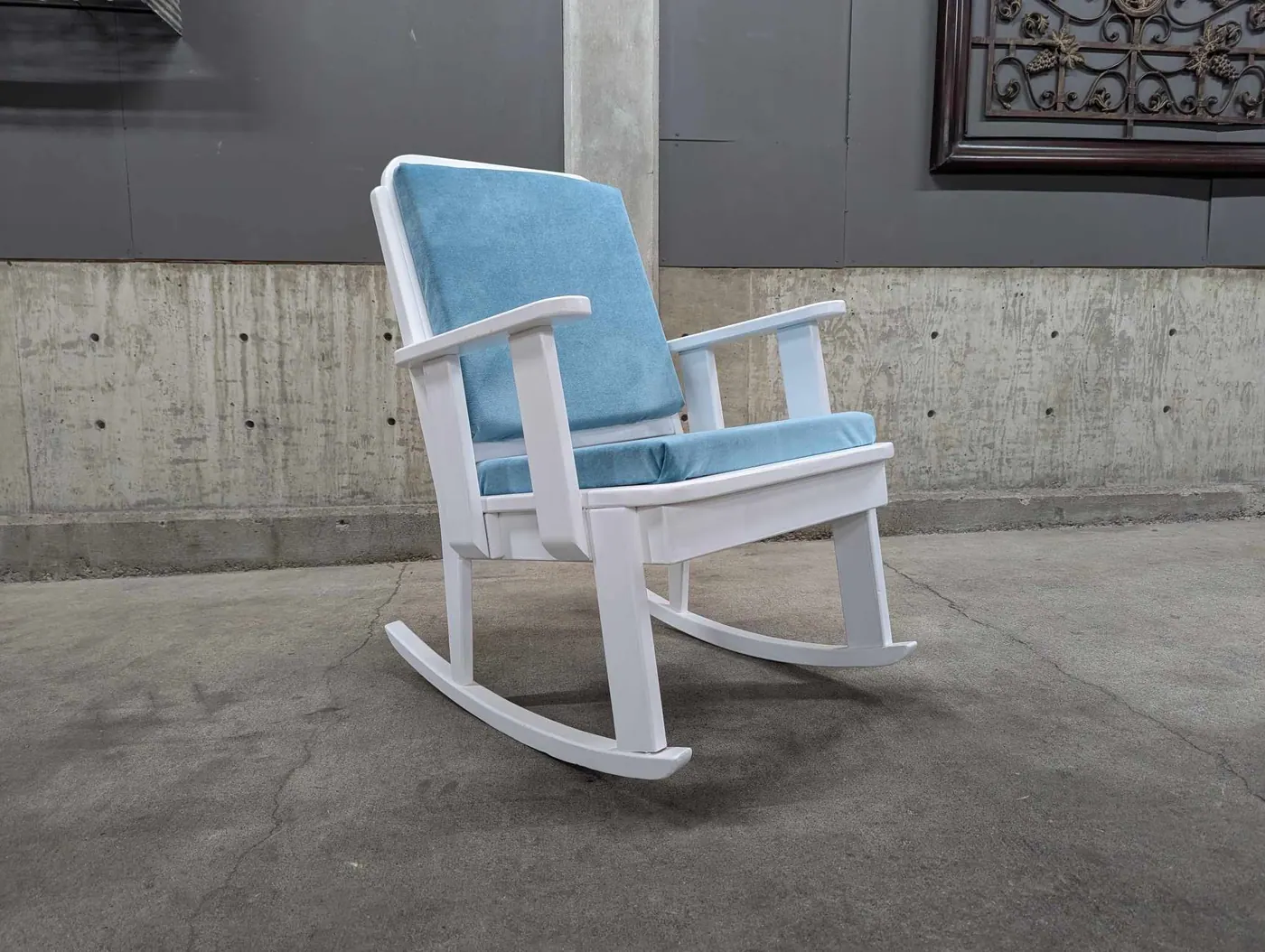 Handcrafted Solid Wood Rocking Chair, view 3