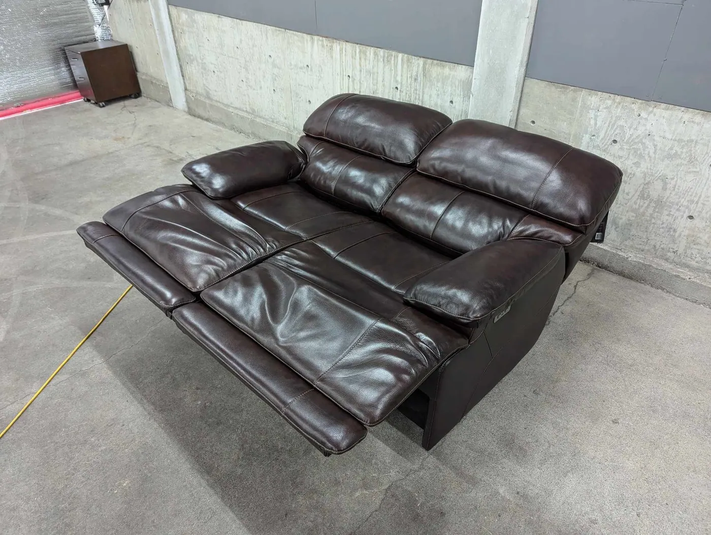 Leather Power Reclining Loveseat with Power Headrest, view 8