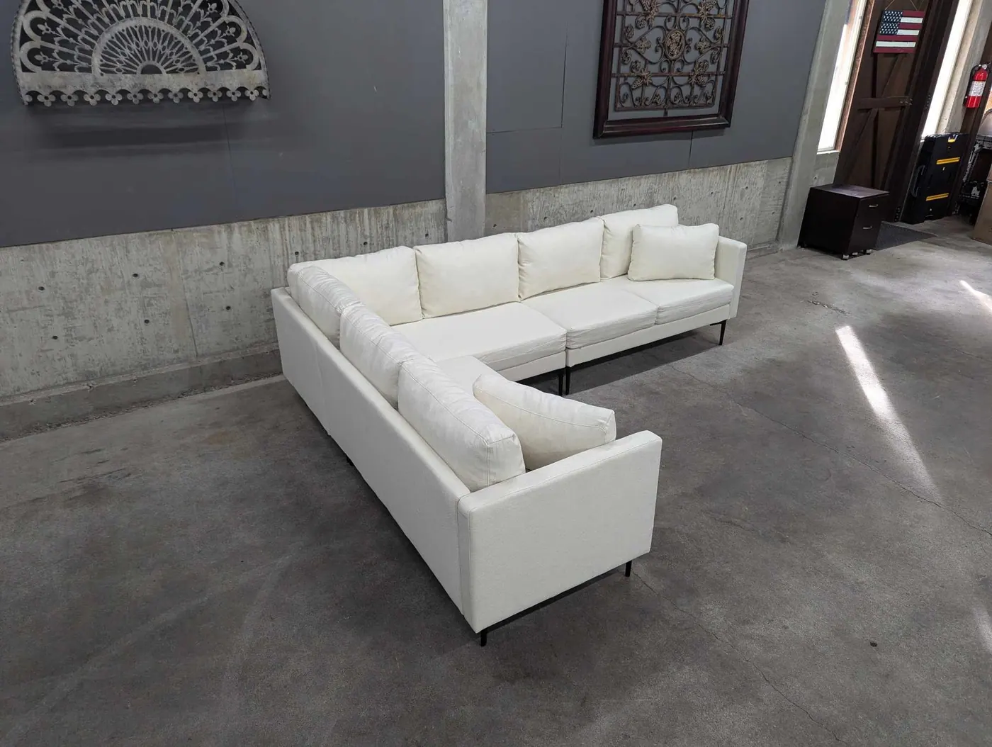 NEW Beige L-Shaped Sectional, view 6