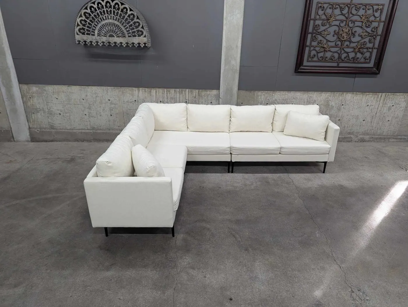 NEW Beige L-Shaped Sectional, view 2