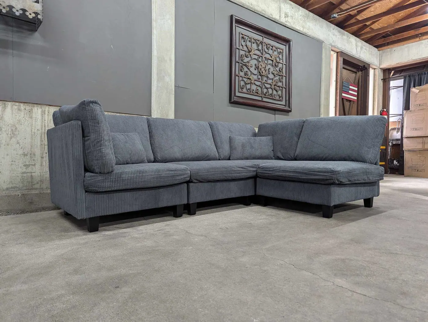NEW Gray Modular Sectional, view 3