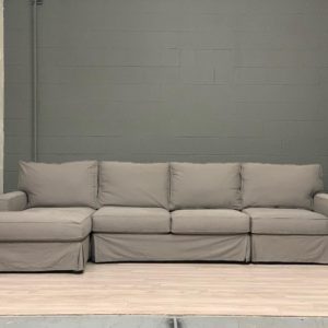 Pottery Barn Slip Covered Comfort Square Arm Sectional
