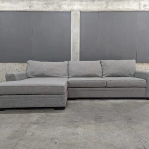 Large Gray Lounger Sectional With Chaise