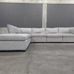 Light Gray Modular Sectional w/ Power Footrests