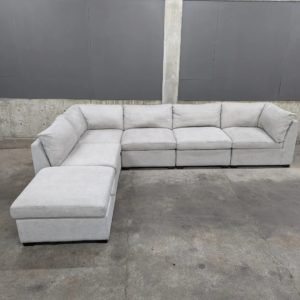 Light Gray Modular Sectional w/ Power Footrests