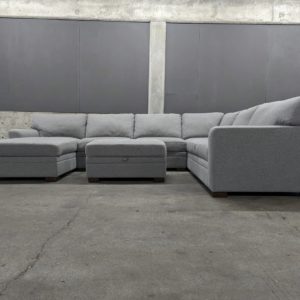 Large Gray Sectional w/ Ottoman