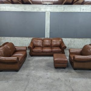 Top Grain Leather 4 Piece Set