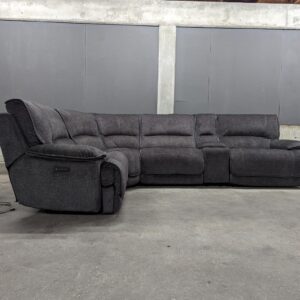 Gray Sectional w/ Electric Recliners & Headrests