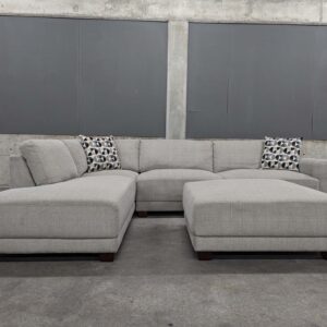 Light Gray Raylin Fabric Sectional