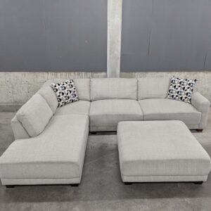 Light Gray Raylin Fabric Sectional