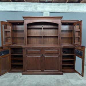 Solid Wood Entertainment Center w/ Hidden TV Lift