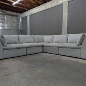 Light Gray Modular Sectional w/ Power Footrests