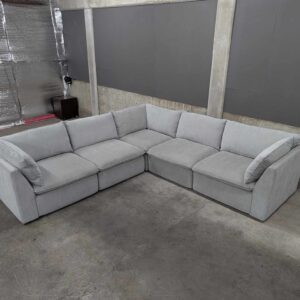 Light Gray Modular Sectional w/ Power Footrests