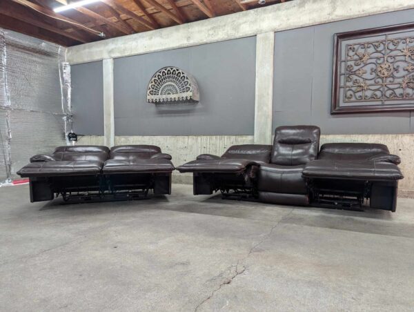 Top Grain Leather Power Reclining Sofa set - Image 7