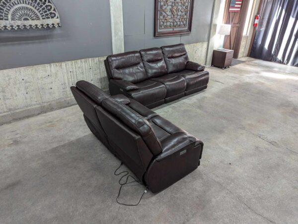 Top Grain Leather Power Reclining Sofa set - Image 6