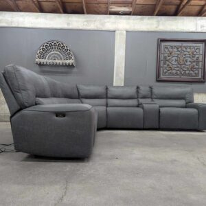 Gray Sweeney 6-Piece Sectional w/ Power Recliners & Headrests