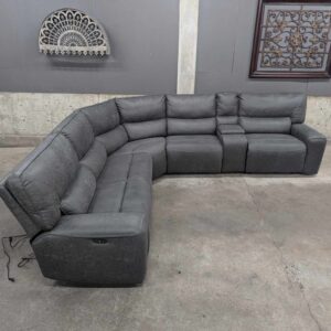 Gray Sweeney 6-Piece Sectional w/ Power Recliners & Headrests