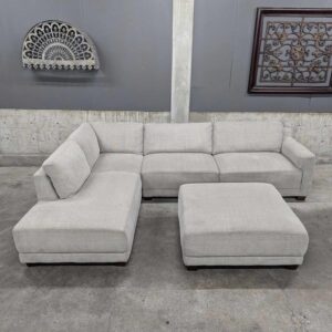 Raylin Fabric Sectional with Ottoman