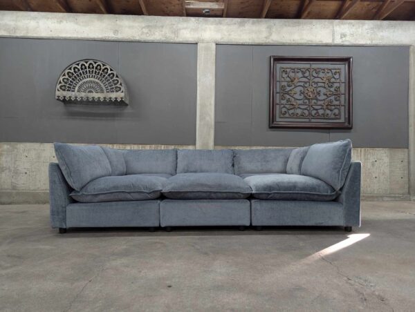 NEW Modular Blue/Gray Chenille Sectional